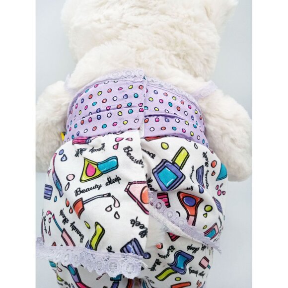 White Build a Bear Plush Beauty Sleep Pajamas 15 Inch Soft BBWS Stuffed Animal - Picture 9 of 15